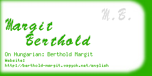 margit berthold business card